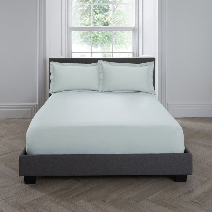 Serene Plain Dyed Fitted Bed Sheet (32cm) - Green - Williamsons Factory Shop