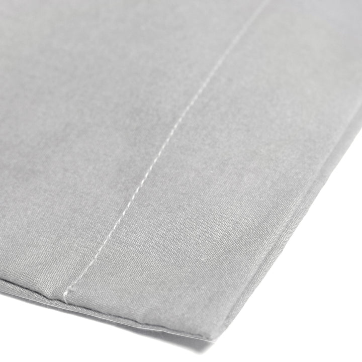 Serene Plain Dyed Pair of Housewife Pillowcases - Silver - Williamsons Factory Shop