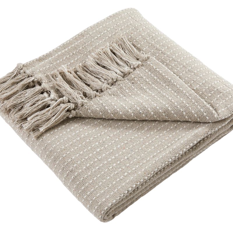 Drift Home Quinn Recycled Cotton Throw - Natural - Williamsons Home