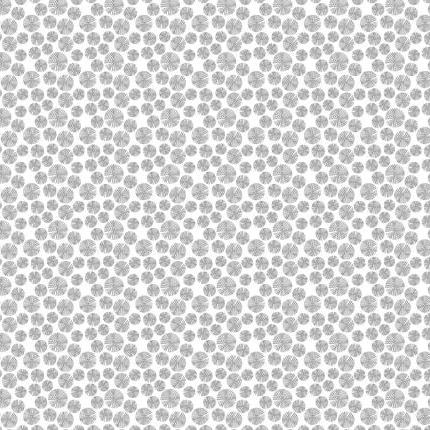 Silver Circles Vinyl Oil Cloth - Williamsons Factory Shop