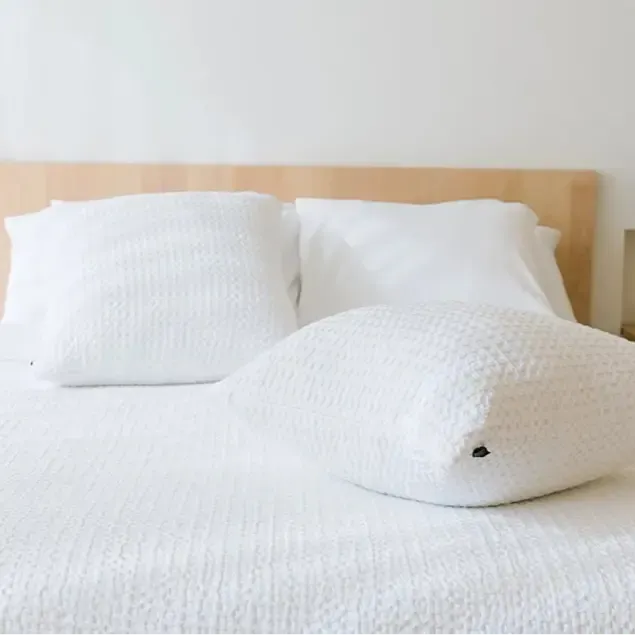 Santa Luzia Waffle Bedspread - White - Williamsons Factory Shop
