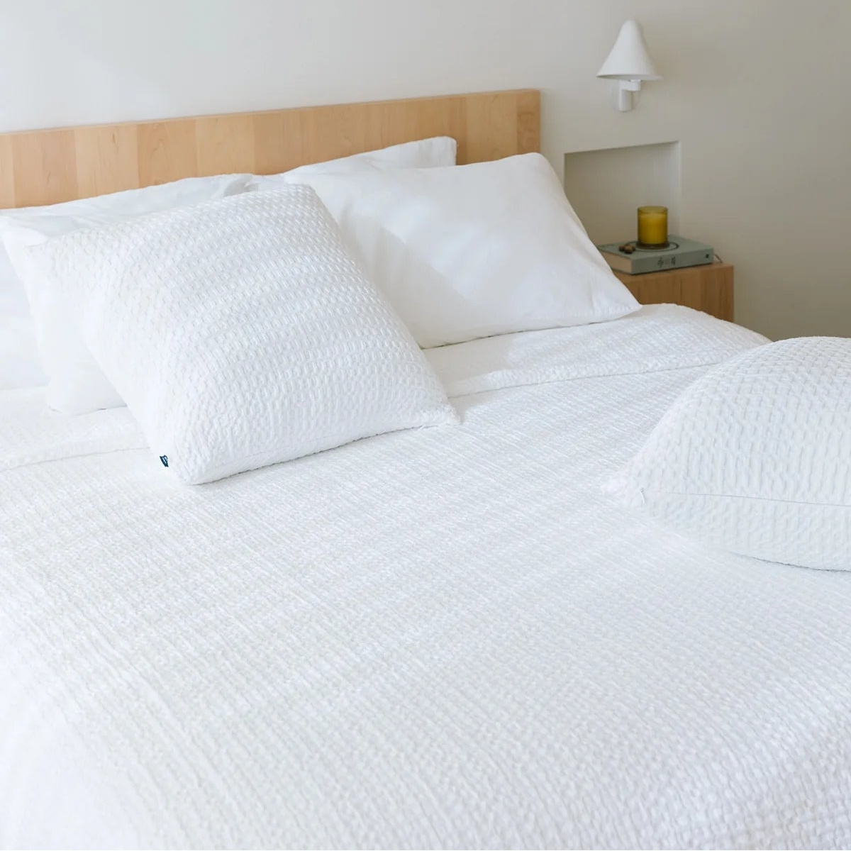 Santa Luzia Waffle Bedspread - White