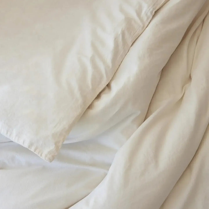 Tavira Washed Cotton Duvet Cover - Natural - Williamsons Factory Shop