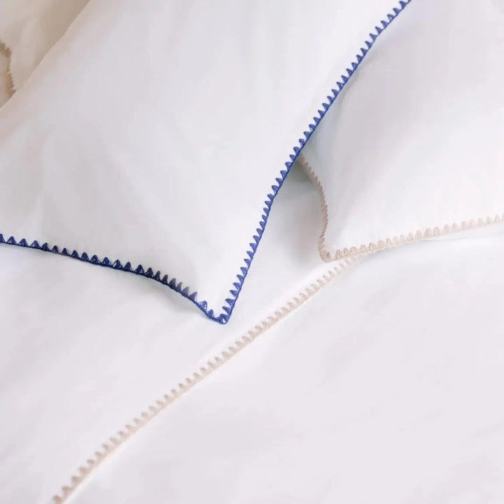 Cascais Percale 400TC Duvet Cover - Beige - Williamsons Factory Shop