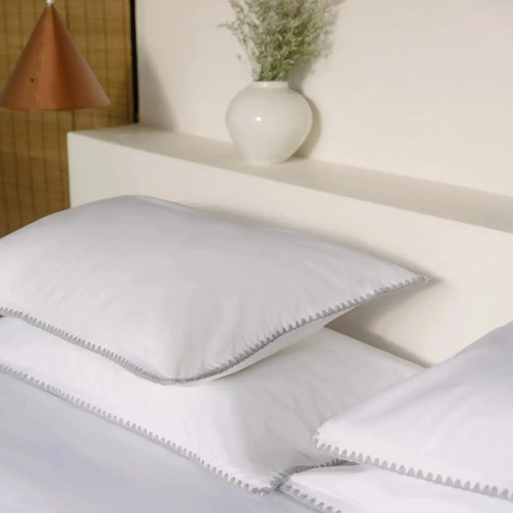 Cascais Percale 400TC Duvet Cover - Grey - Williamsons Factory Shop