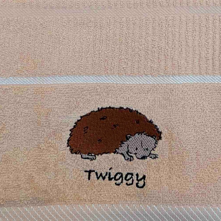 Twiggy Hedgehog Kitchen Towel Beige - Williamsons Factory Shop