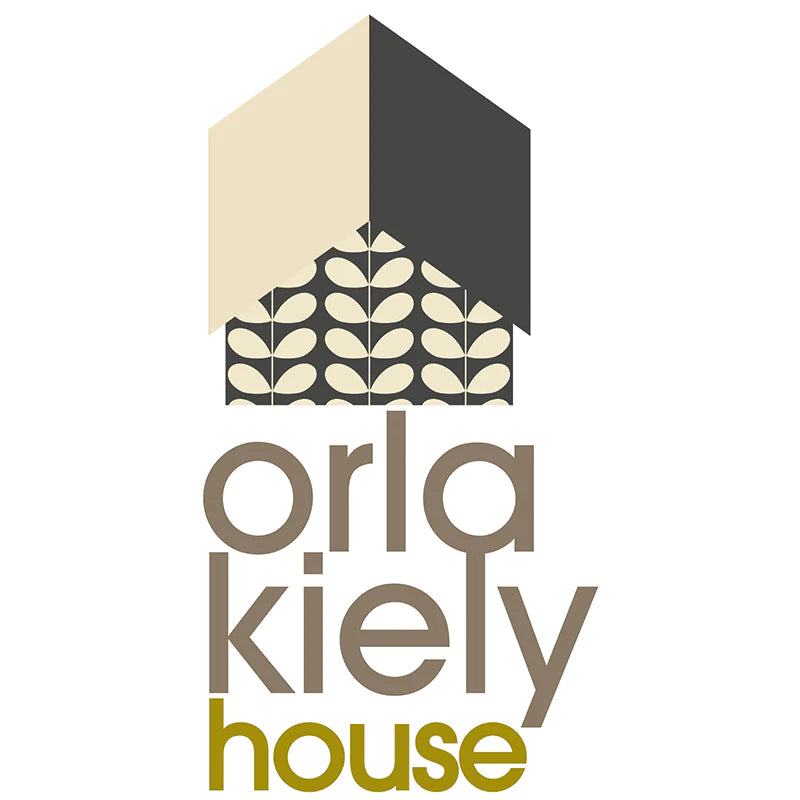 Orla Kiely Two Colour Stem Blackout Curtains - Grey