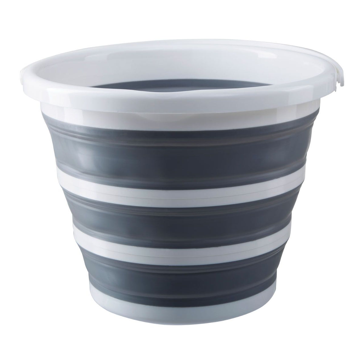 Collapsible Bucket (10L) - Grey/White - Williamsons Home