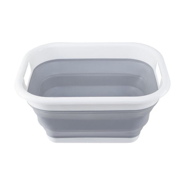 Collapsible Laundry Basket - Grey/White - Williamsons Factory Shop