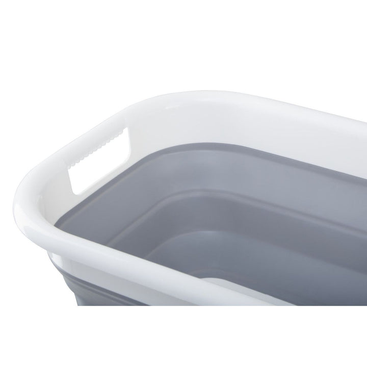 Collapsible Laundry Basket - Grey/White - Williamsons Factory Shop
