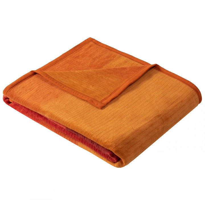 Ibena Granada Luxury Blanket - Terracotta - Williamsons Factory Shop