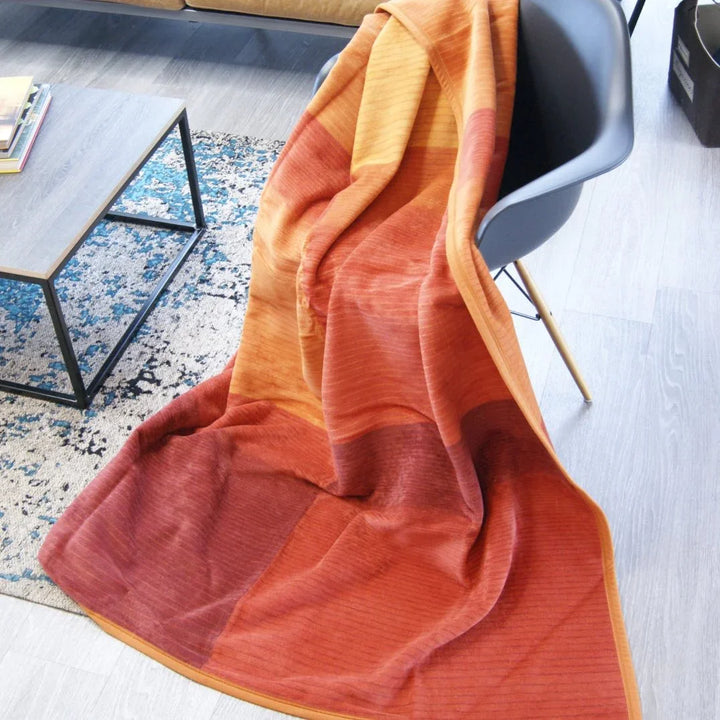 Ibena Granada Luxury Blanket - Terracotta - Williamsons Factory Shop