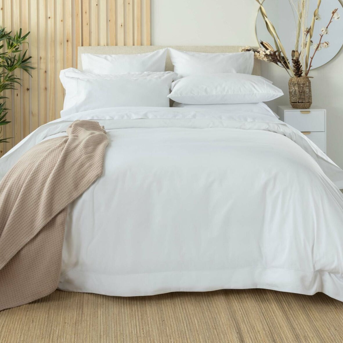 Belledorm 400TC Egyptian Cotton Duvet Cover - White - Williamsons Home