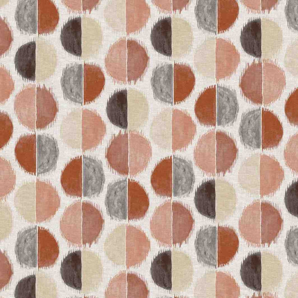 Half Moon Orange Vinyl Oil Cloth - Williamsons Factory Shop