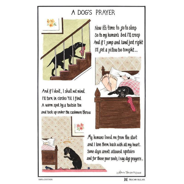 A Dogs Prayer Tea Towel - Williamsons Factory Shop