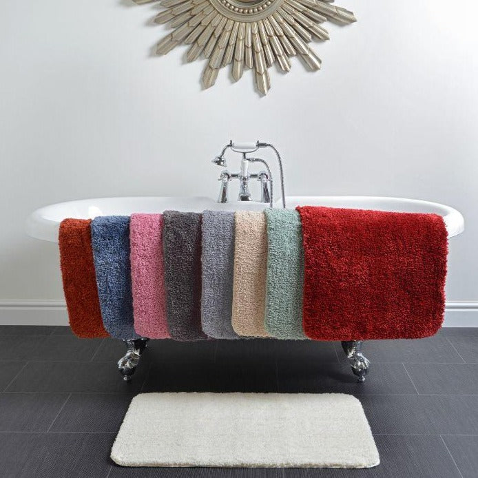 Antron Luxury Non-Slip Bath Mat - Burgundy