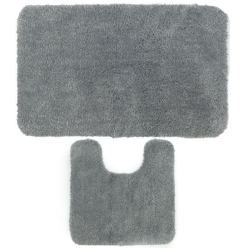 Antron Bath & Pedestal Mat - Dove Grey-Williamsons Factory Shop