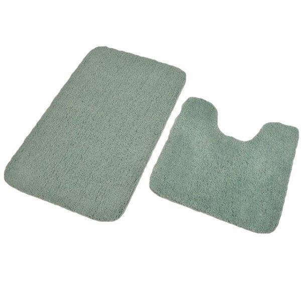 Antron Luxury Non-Slip Pedestal Mat - Sage Green - Williamsons Factory Shop