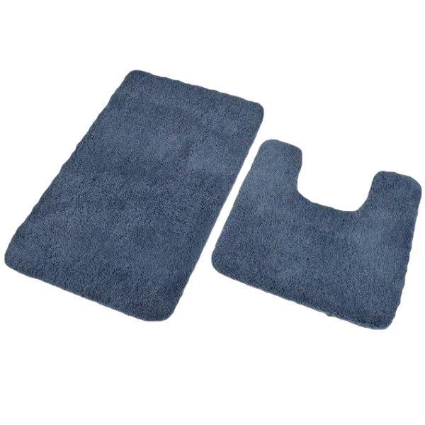 Antron Bath & Pedestal Mat - Mid Blue-Williamsons Factory Shop