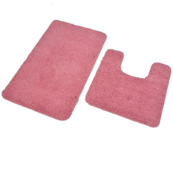 Antron Bath & Pedestal Mat - Pink-Williamsons Factory Shop