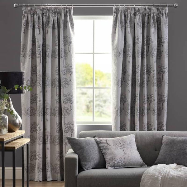 Arden Silver Lined Curtains-Williamsons Factory Shop