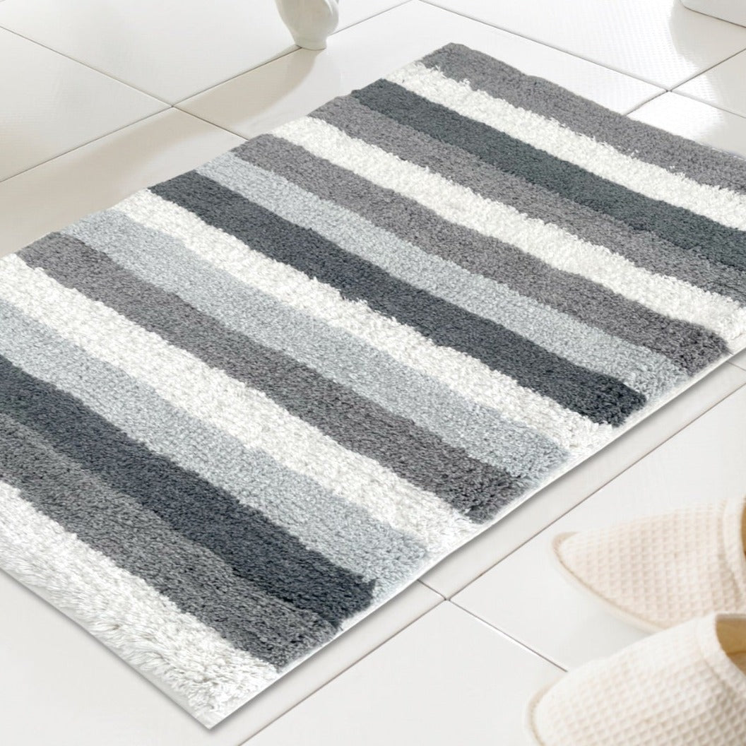 Stripe Bath Mat - Grey