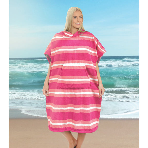 Ezi Dri Changing Robe - Pink Stripe - Williamsons Factory Shop