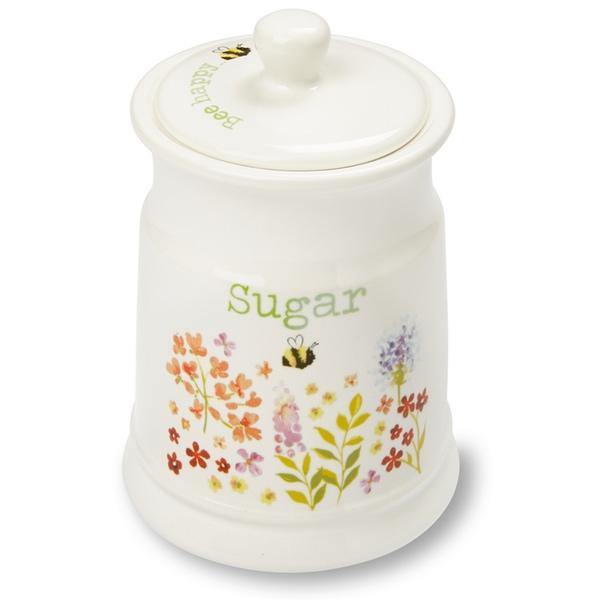 Bee Happy Ceramic Sugar Canister-Williamsons Factory Shop