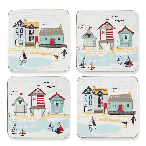 Beside The Seaside Pack of 4 Coasters-Williamsons Factory Shop