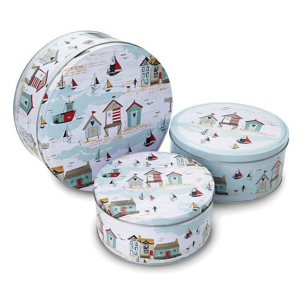 Beside The Seaside Set of 3 Cake Tins-Williamsons Factory Shop