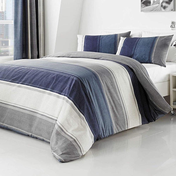 Betley Duvet Cover Set - Blue-Williamsons Factory Shop