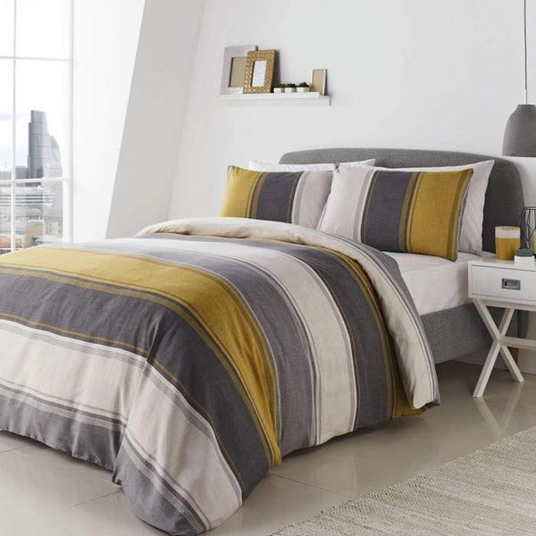 Betley Duvet Cover Set - Ochre-Williamsons Factory Shop