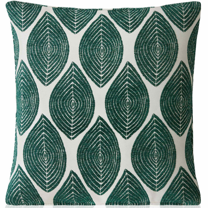 Bliss Retro Leaf Cushion Cover -Jungle Green-Williamsons Factory Shop
