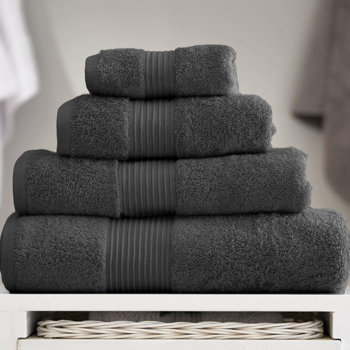 Bliss Towel Pima Cotton 650gsm - Carbon - Williamsons Home