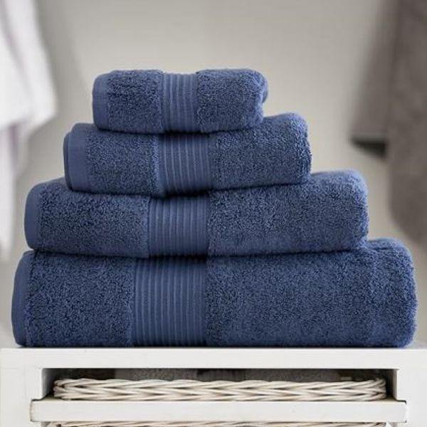 Bliss Towel Pima Cotton 650gsm - Denim-Williamsons Factory Shop