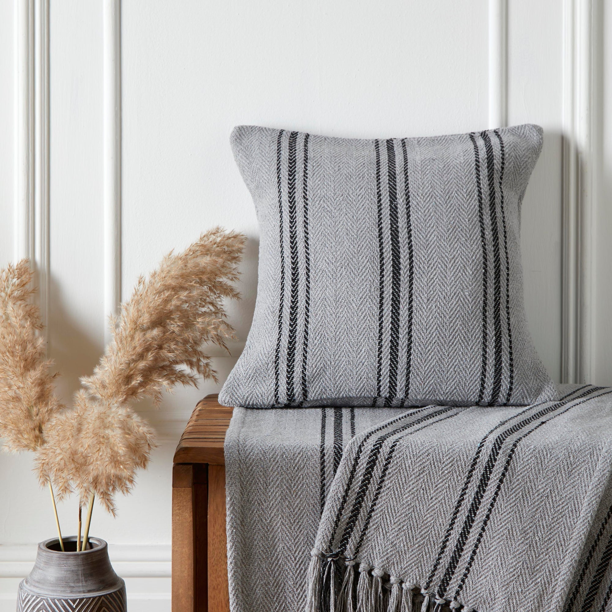Drift Home Brinley Recycled Cotton Throw - Grey