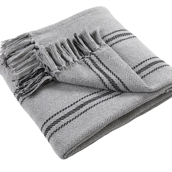 Drift Home Brinley Recycled Cotton Throw - Grey