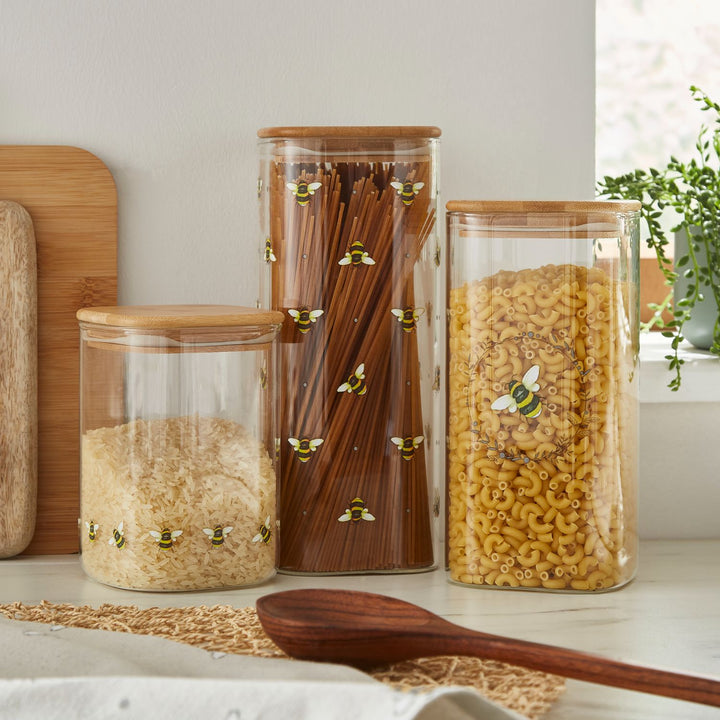 Bumble Bees Glass Storage Jar - Williamsons Factory Shop