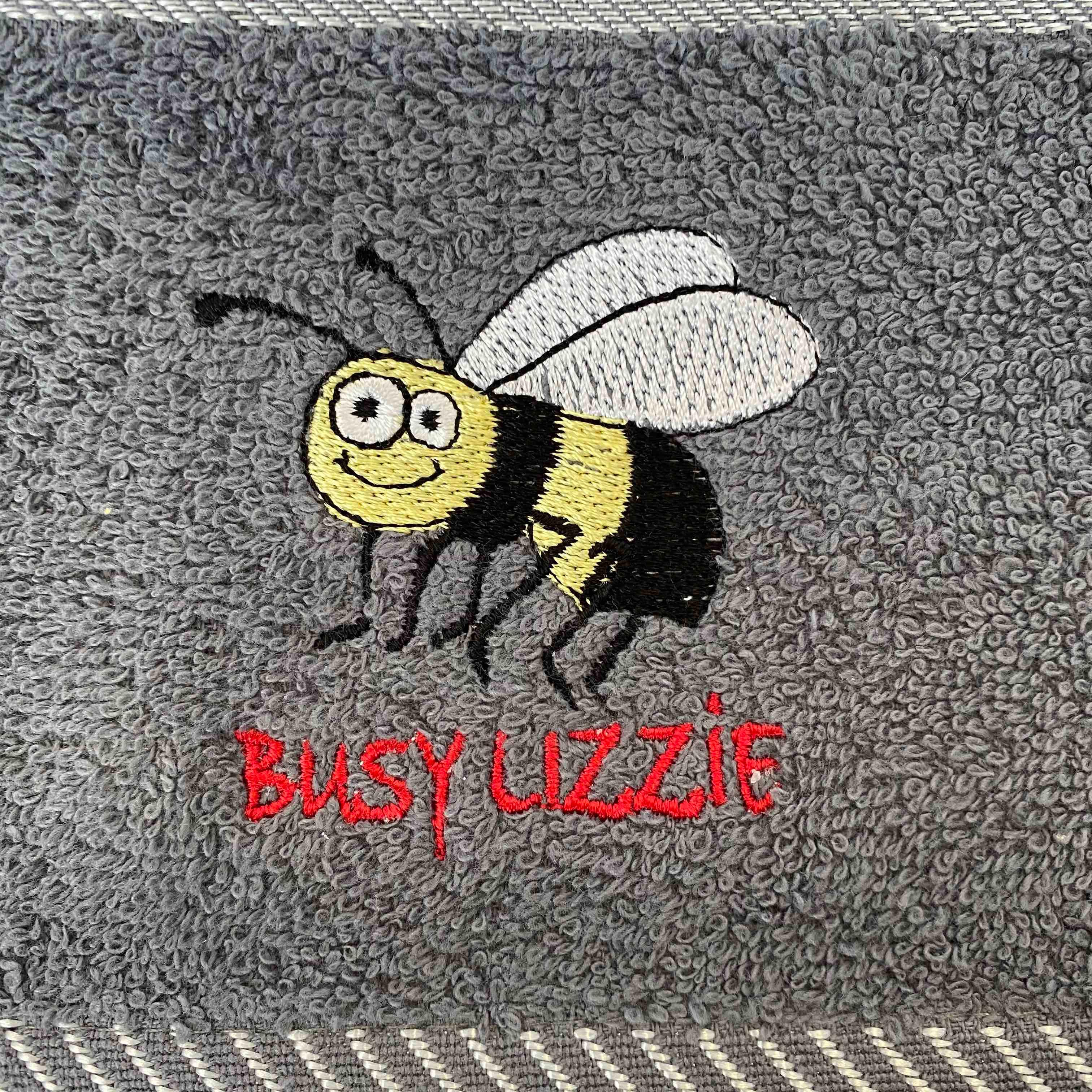 Busy Lizzie Kitchen Towels Grey-Williamsons Factory Shop