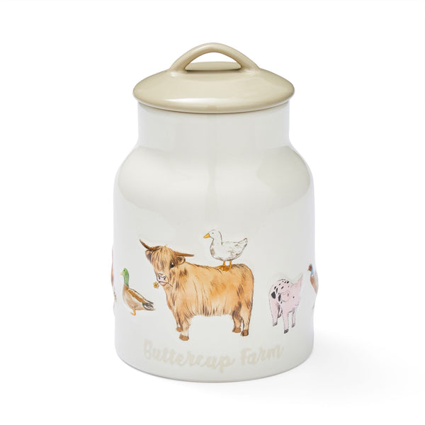 Buttercup Farm Ceramic Biscuit Canister - Williamsons Factory Shop