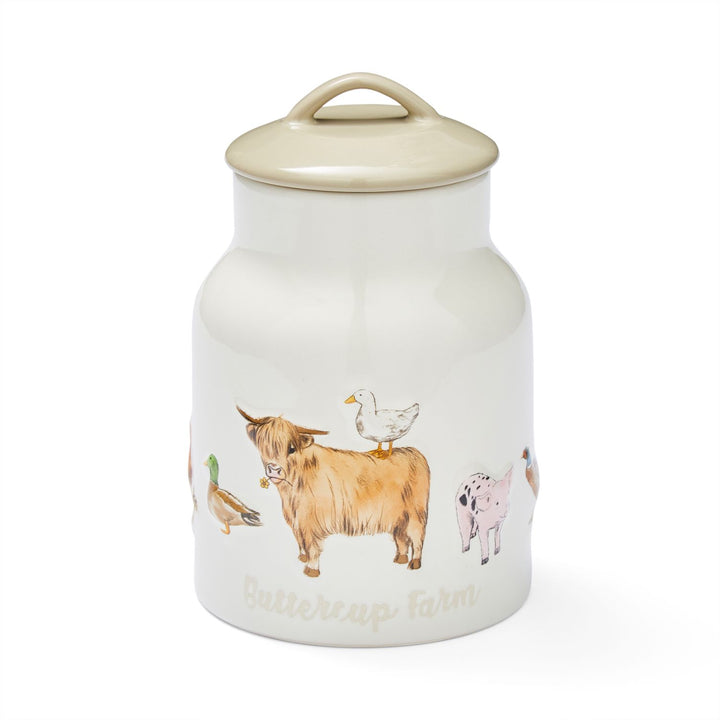 Buttercup Farm Ceramic Biscuit Canister - Williamsons Factory Shop