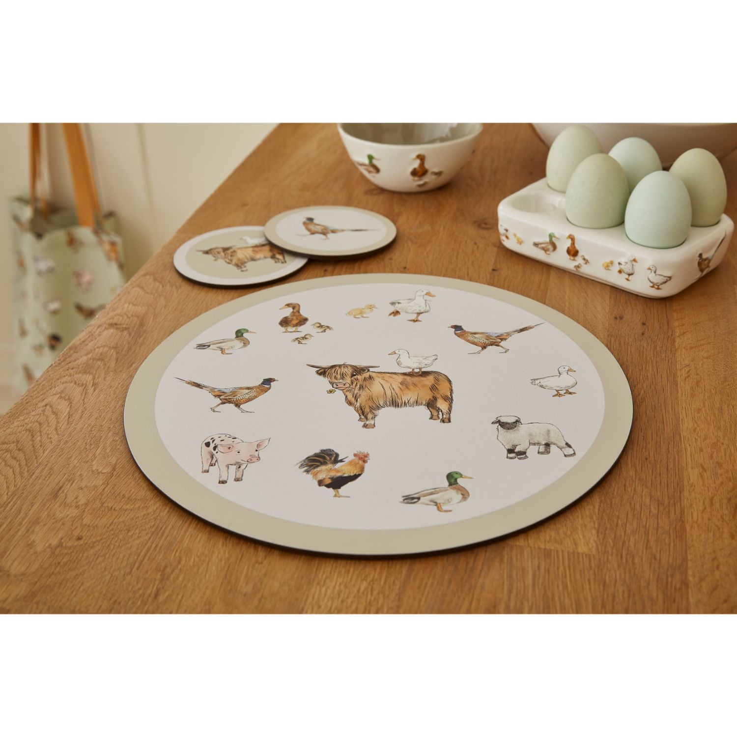 Buttercup Farm Pack of 4 Round Placemats