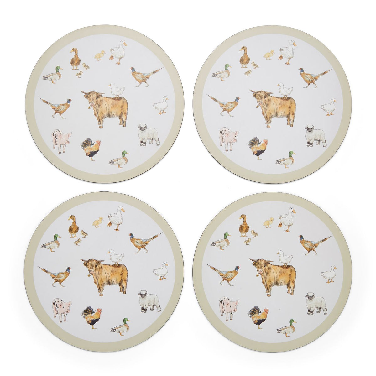 Buttercup Farm Pack of 4 Round Placemats - Williamsons Home
