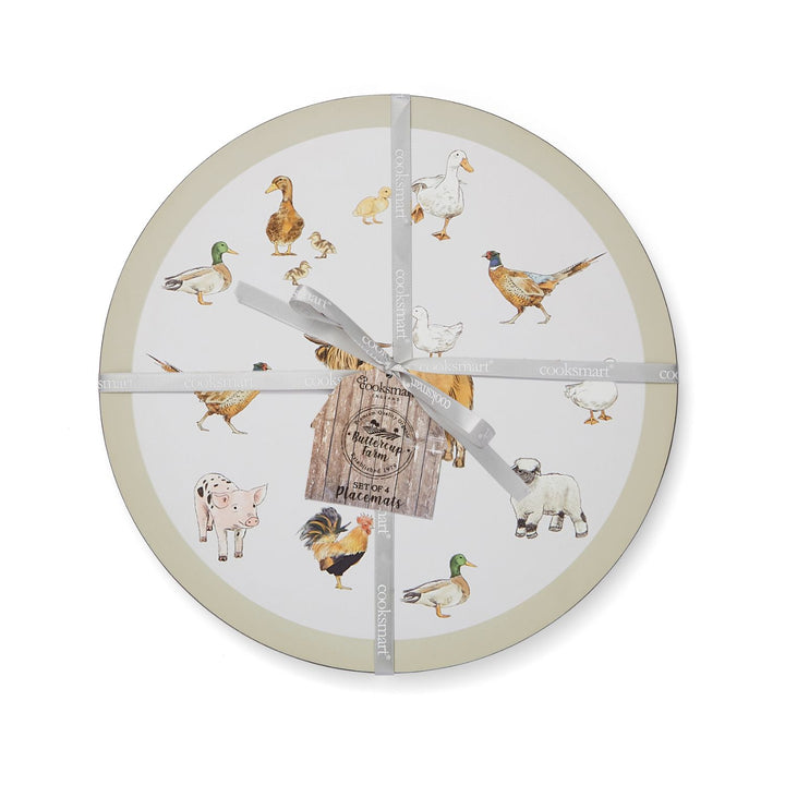 Buttercup Farm Pack of 4 Round Placemats - Williamsons Factory Shop