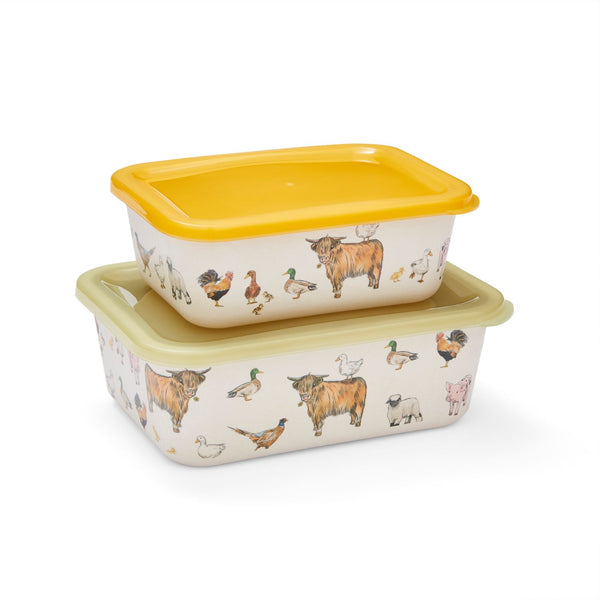 Buttercup Farm Set of 2 Bamboo Storage Boxes