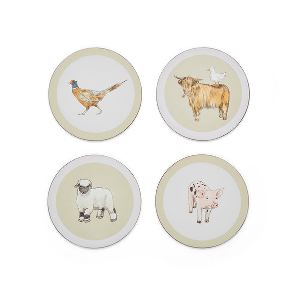 Buttercup Farm Pack of 4 Round Coasters