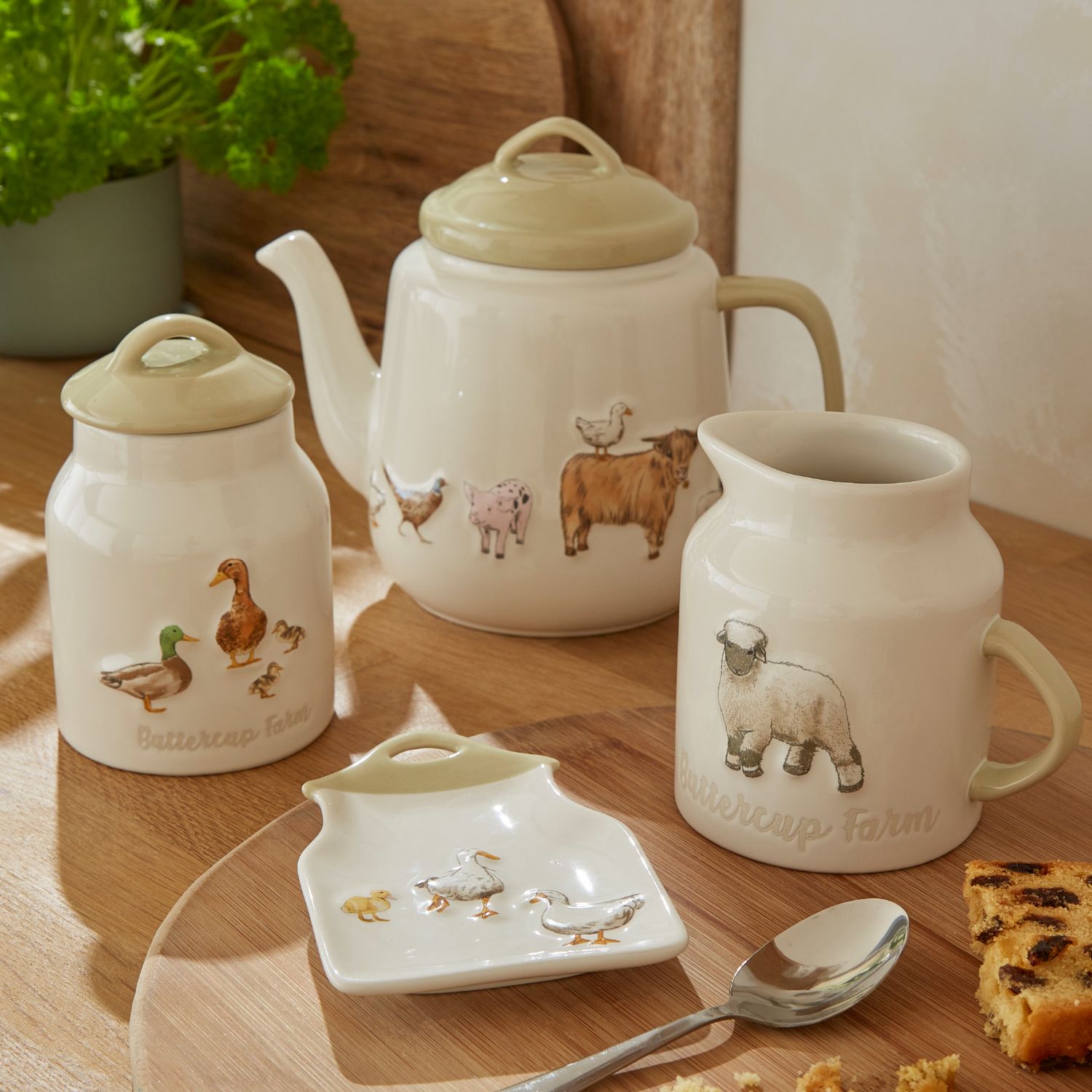 Buttercup Farm Ceramic Tea Canister