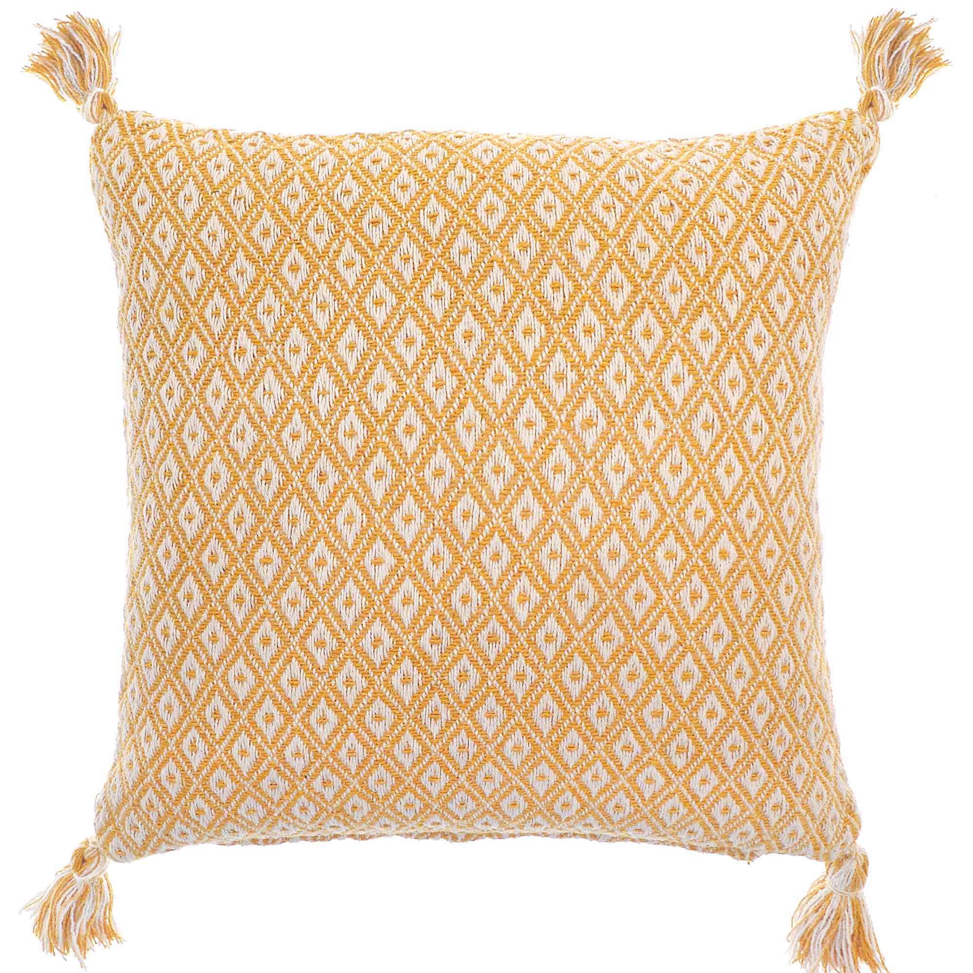 Green Living Recycled Oxford Cushion - Ochre