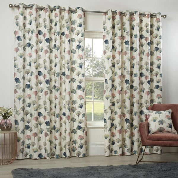 Camarillo Flamingo Eyelet Curtains-Williamsons Factory Shop