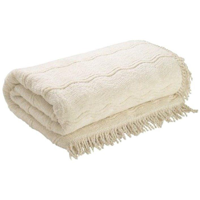 Candlewick Bedspread Geneva - Natural - Williamsons Factory Shop